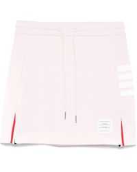 Thom Browne - Rokken ,Roze ,Katoen Roze Mini Rok 4Bar Katoen - Lyst