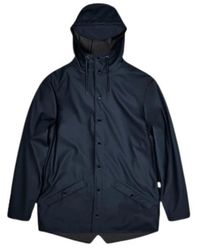Rains - Jassen ,Blauw ,Polyester Waterdichte Jas - Lyst