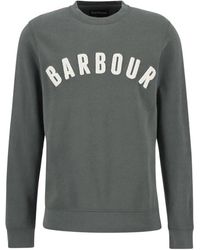 Barbour - Hoodies & Sweatvesten ,Groen ,Katoen Prep Logo Crew Sweatshirt - Lyst