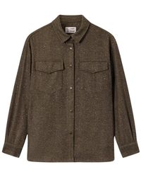 MC2 Saint Barth - Overhemden ,Bruin ,Wol Cambry Overshirt - Lyst
