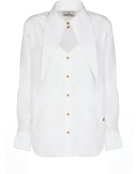 Vivienne Westwood - Camicia da donna in cotone bianco con collo maxi - Lyst