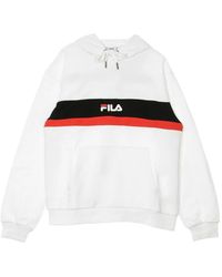 Fila - Witte/Zwarte/Rode Hoodie Voor Mannen - Lyst