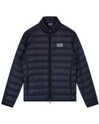 EA7 - Jassen ,Blauw ,Core Identity Packable Donsjas - Lyst