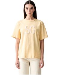 Stine Goya - Tops ,Geel ,Katoen 2243 Light Jersey Short Sleeve T-Shirt - Lyst