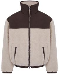 Ami Paris - Reißverschlussjacke Mit Nylon-Details - Lyst
