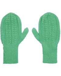 American Dreams - Accessoires ,Groen ,Katoen Felgroene Katoenen Wanten - Lyst
