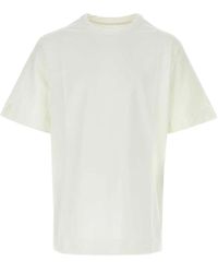 Jil Sander - T-shirt oversize in cotone elasticizzato bianco - Lyst