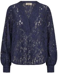 Mos Mosh - Overhemden ,Blauw ,Blouses - Lyst