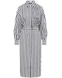 Brunello Cucinelli - Hemdkleid Mit Stickerei - Lyst