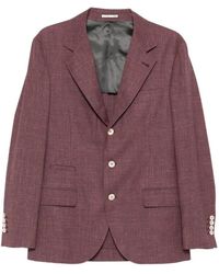 Brunello Cucinelli - Jassen ,Rood ,Wol Blazer - Lyst