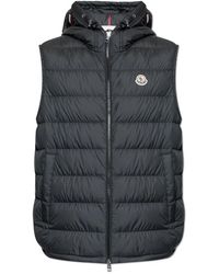 Moncler - Jassen ,Zwart ,Polyester Marseillan Down Vest Met Capuchon - Lyst