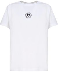 Stella McCartney - Magliette e polo in cotone biologico bianco - Lyst