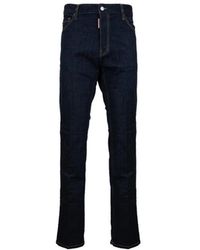 DSquared² - Jeans ,Blauw ,Katoen Straight Jeans - Lyst