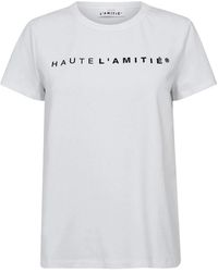 Haute L'Amitié - Tops ,Wit ,Katoen Logo Tee Top Wit Katoenen T-Shirt - Lyst
