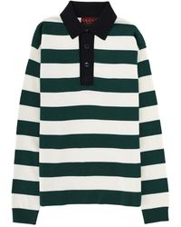 Gucci - Tops ,Veelkleurig ,Katoen Gestreept Poloshirt - Lyst