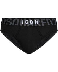 DSquared² - Ondergoed ,Zwart ,Logo Briefs - Lyst
