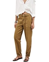 Ba&sh - Broeken ,Bruin ,Katoen Cali Pantalón Carrot - Lyst