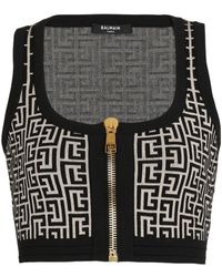 Balmain - Sleeveless Tops - Lyst