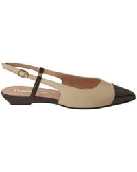 Pretty Ballerinas - Ivory und schwarze lederballerina kamala - Lyst