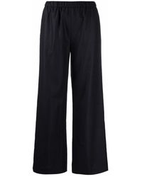 Aspesi - Broeken ,Blauw ,Wol Wijde Broek - Lyst