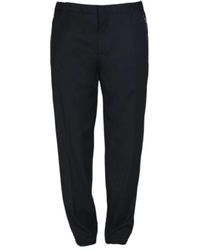 Emporio Armani - Schwarze joggerhose aus wollmisch-jersey - Lyst