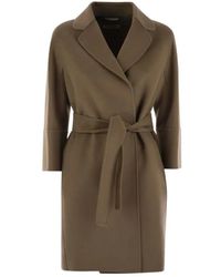 Max Mara - Jassen ,Bruin ,Wol Arona Riemenjas Van Wol - Lyst
