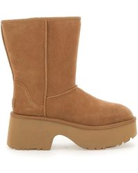 UGG - Schoenen ,Bruin ,Wol Classic Short New Heights - Lyst