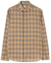 Burberry - Check Katoenen Shirt - Lyst