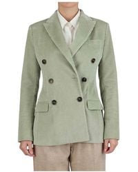 Kiton - Dubbelrijige Blazer Van Velours Katoen - Lyst