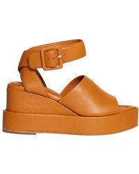 Paloma Barceló - Women Shoes Wedges Cuoio Aw22 - Lyst