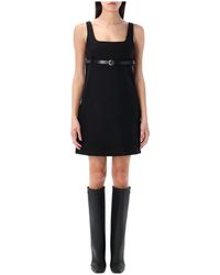 Coperni - Zwarte Ceintuur Mini Jurk - Lyst