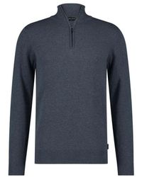 Saint Steve - Indisch blau melange stylischer pullover - Lyst