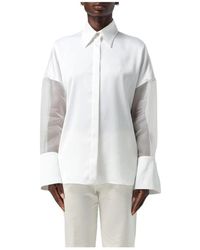 Genny - Weißes Button-Up Hemd, Eleganter Stil - Lyst