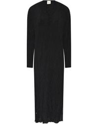 Heartmade - Schwarzes Kleid Mit V-Ausschnitt Und Seitenschlitz - Lyst