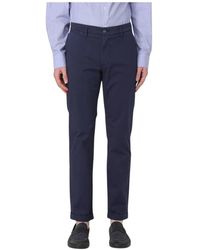 Re-hash - Blauwe Casual Chinos Broek Stijl - Lyst
