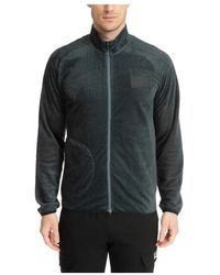 EA7 - Effen Sweatshirt Met Rits En Logo - Lyst