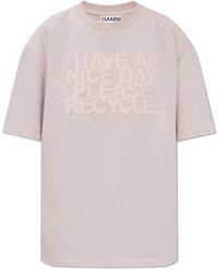 Ganni - Losvallend T-Shirt - Lyst