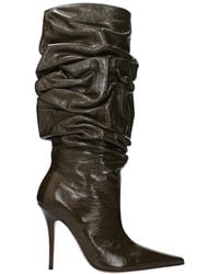 AMINA MUADDI - Tina Boots Ruched - Lyst