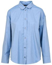 Max Mara - Overhemden ,Blauw ,Katoen Oxford Shirt - Lyst