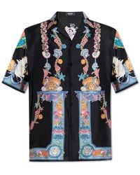 Versace - Seidenshirt Mit Coral Theatre-Print - Lyst