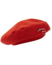 Barbour - Accessoires ,Rood ,Wol Logo-Broche Baret - Lyst