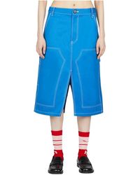 MERYLL ROGGE - Korte Broeken ,Blauw ,Katoen Skirts - Lyst