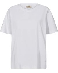Mos Mosh - Tops ,Wit ,Polyester Witte Basic Tee Top - Lyst
