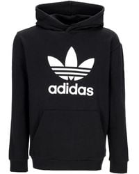 adidas - Fitness ,Zwart ,Katoen Klassieke Trefoil Hoodie Lichtgewicht Sweatshirt - Lyst