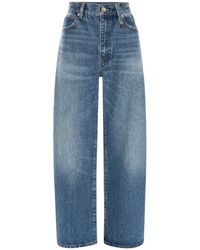FRAME - Jeans ,Blauw ,Katoen The Bow Wide-Leg Jeans - Lyst