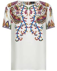 Etro - Tops ,Wit ,Silk Top - Lyst
