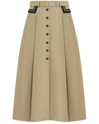 Dior - Midi-Uitlopende Rok - Lyst