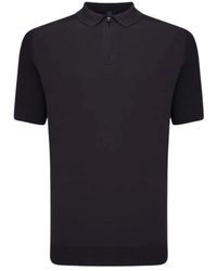 Genti - Tops ,Zwart ,Polo Half Zip - Lyst