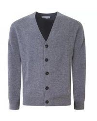 Manuel Ritz - Truien & Vesten ,Grijs ,Wol Wool English Rib Cardigan - Lyst