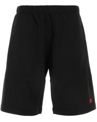 KENZO - Stylische schwarze baumwoll-bermuda-shorts - Lyst